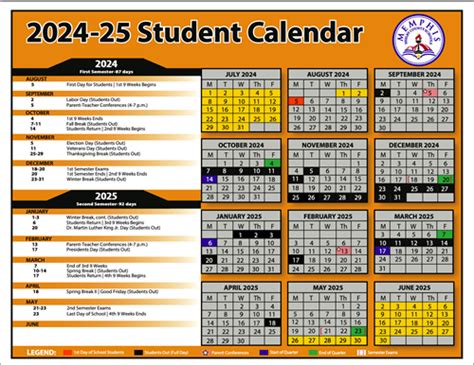 Memphis Schools Calendar