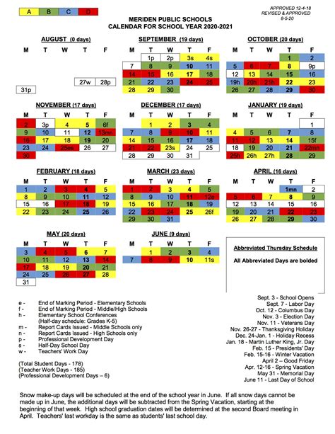 Meriden Public Schools Calendar FAQs