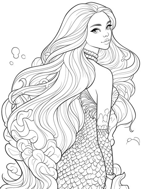 Mermaid coloring pages