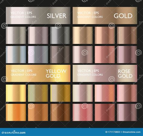 Metallic color palette