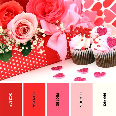 Metallic and rose gold accents Valentine's Day color palette inspiration