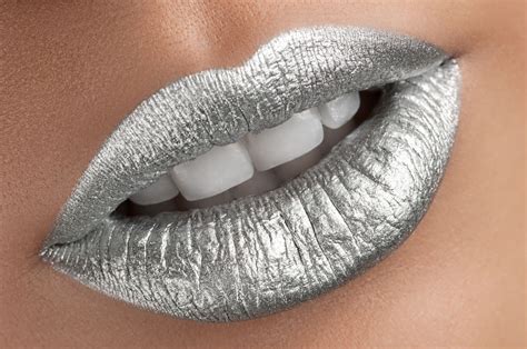 Metallic lip color for winter