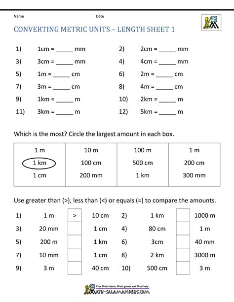 Meters to Feet Conversion Activities