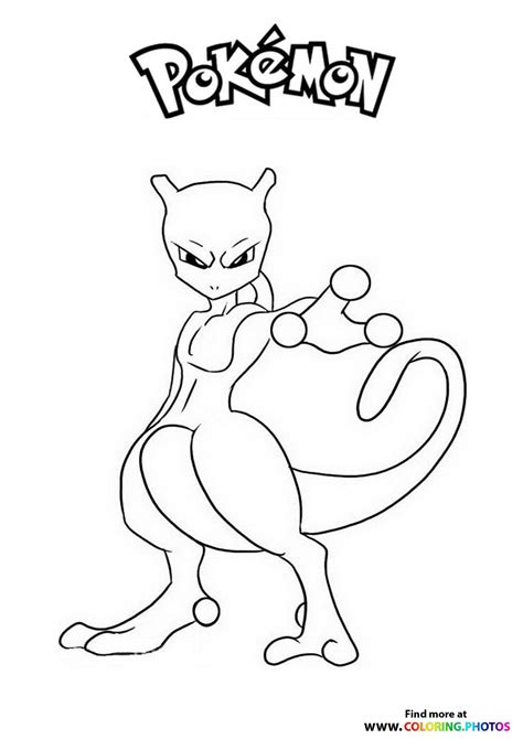 Mewtwo Coloring Page