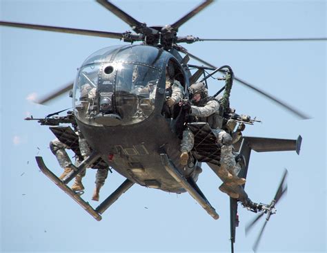 MH-6 Little Bird helicopter in flight