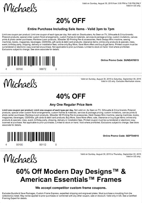 Michaels Coupon Deals and Promotions