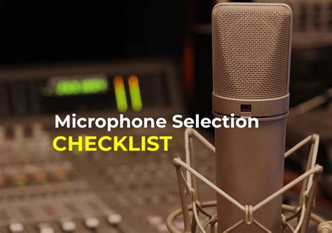 Microphone Selection