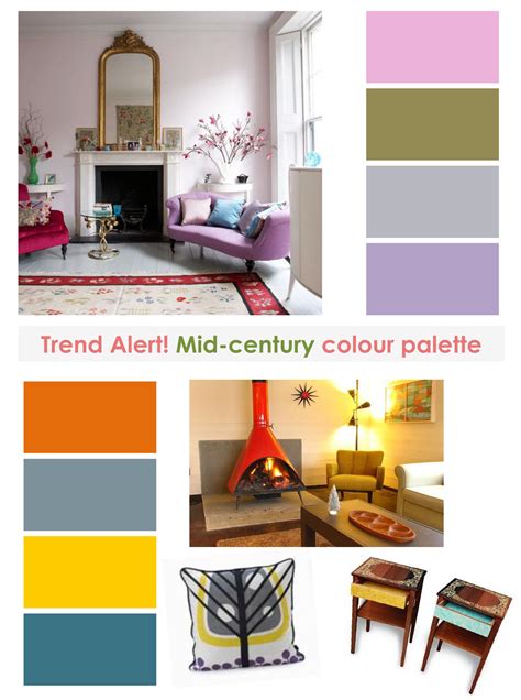 Mid century color palette furniture