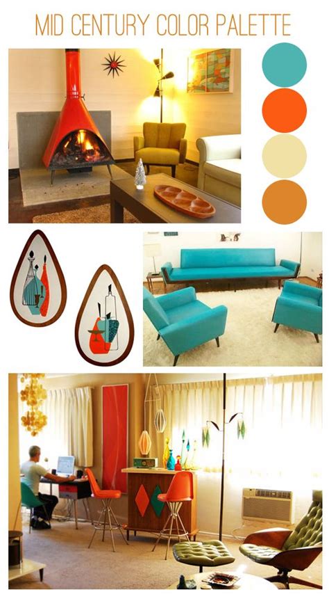 Mid century color palette inspiration