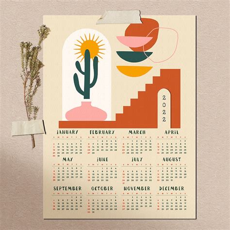 Mid Century Modern Calendar Designs