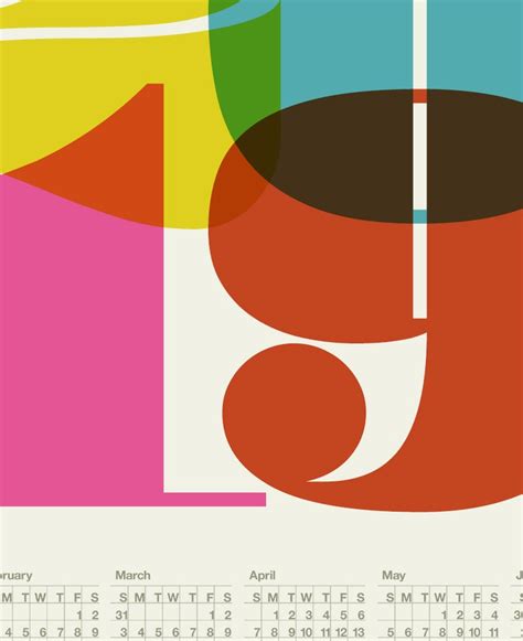 Mid Century Modern Calendar Designs