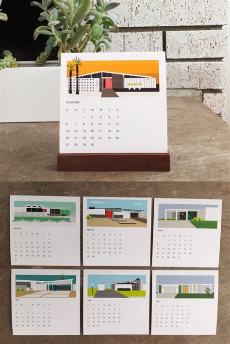 Mid Century Modern Calendar Ideas for the Home and Office