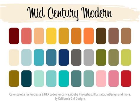 Mid-Century Modern Color Palette