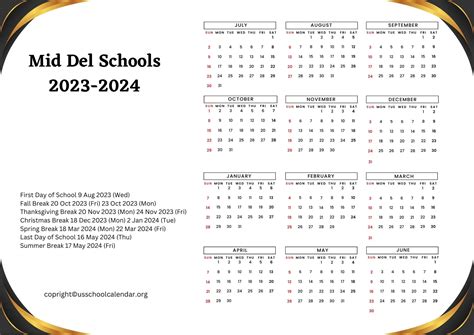 Mid Del Schools Key Dates