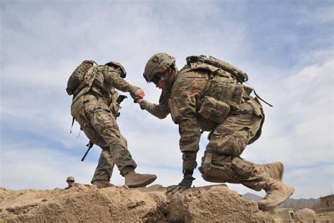 Military leaders discussing mental health support