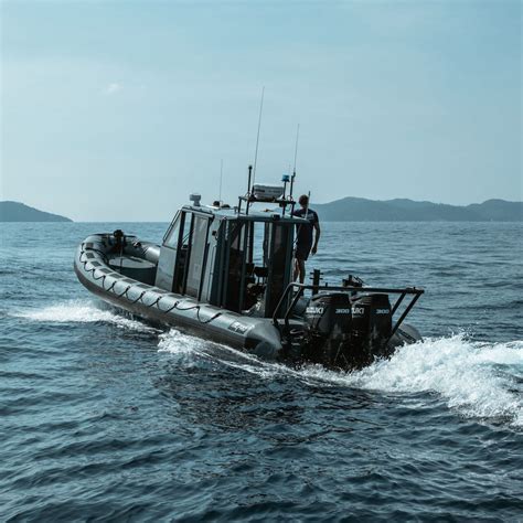 Military Zodiac Boats in Border Patrol