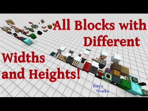 Minecraft block sizes