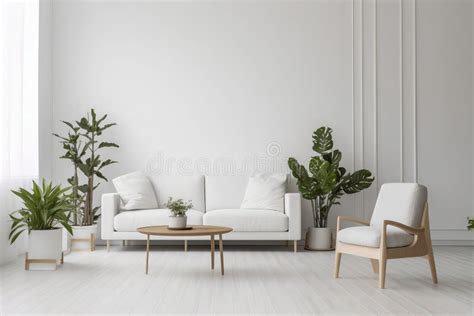 Minimalist white chic interior design