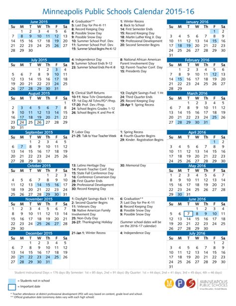 Minneapolis Public Schools Calendar Image 5