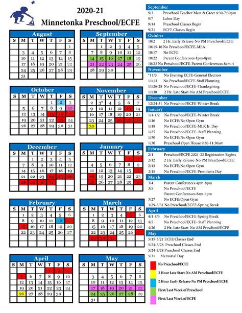 Minnetonka Schools Calendar Overview