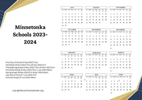 Minnetonka Schools Calendar and Community Involvement