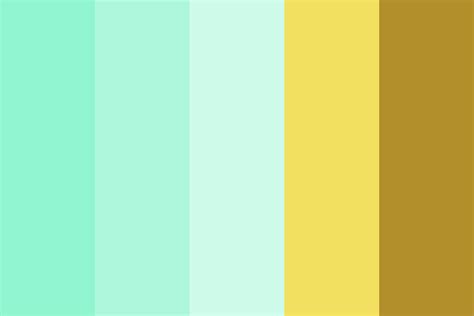 Mint and gold color combination