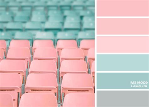 Mint green and pink color palette