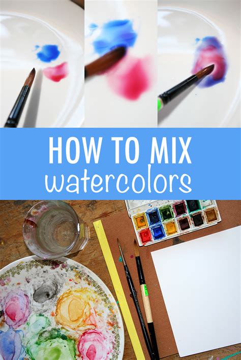 Mixing watercolors on a brass palette