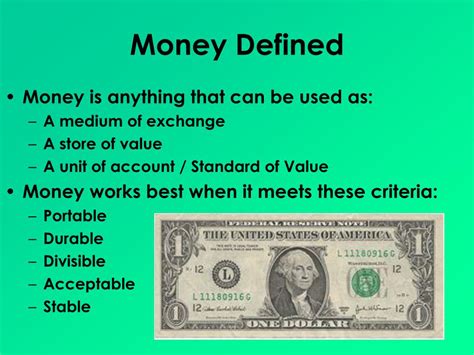 Definition of Money