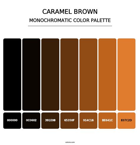 Monochromatic Caramel Color Palette