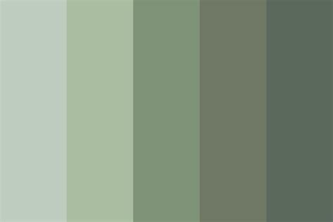 Monochromatic Earthy Green Color Scheme