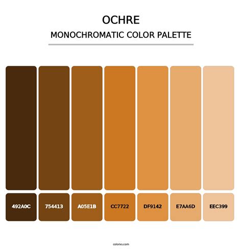 Monochromatic Ochre Color Palette