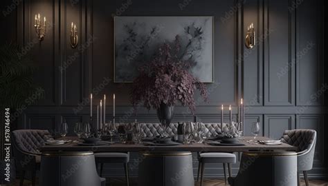 Monochromatic sophisticated dining room with white palette