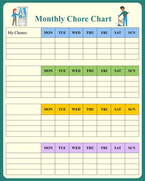 Monthly Chore Chart