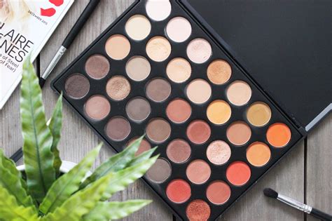 A natural orange eye shadow palette with 35 shades