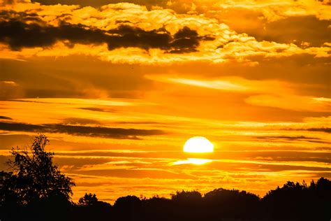 Morning sun rising over the horizon