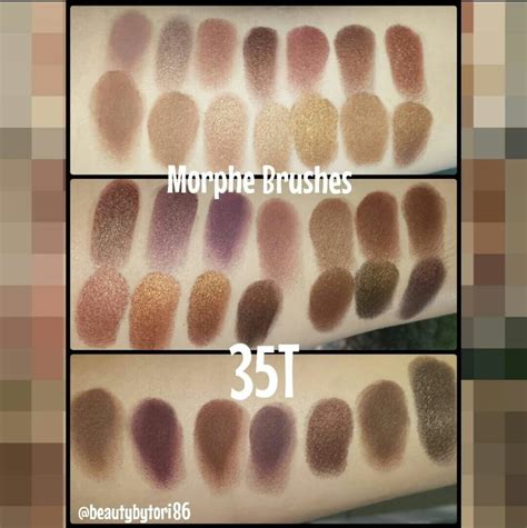 Morphe 35T Taupe Palette Swatches