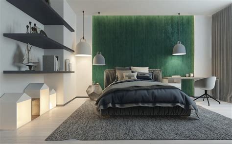 Moss Green Bedroom Design