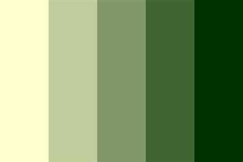 Moss green color palette