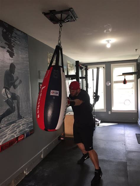 mounted punching bag exercise