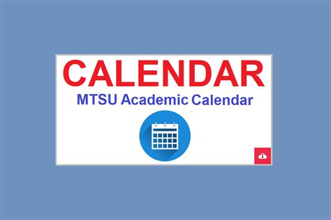 MTSU Academic Calendar Image 1