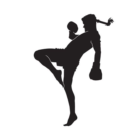 Muay thai silhouette