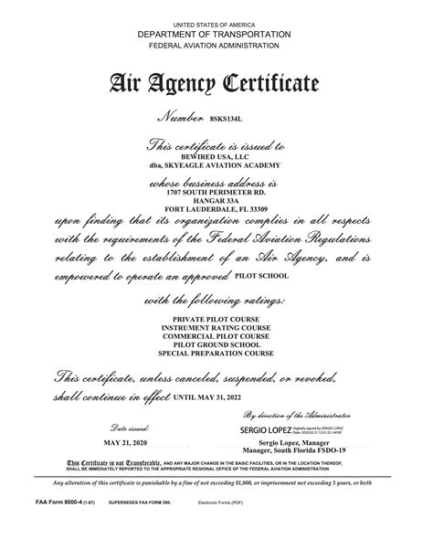 Multi-Engine Rating ATP Certificate