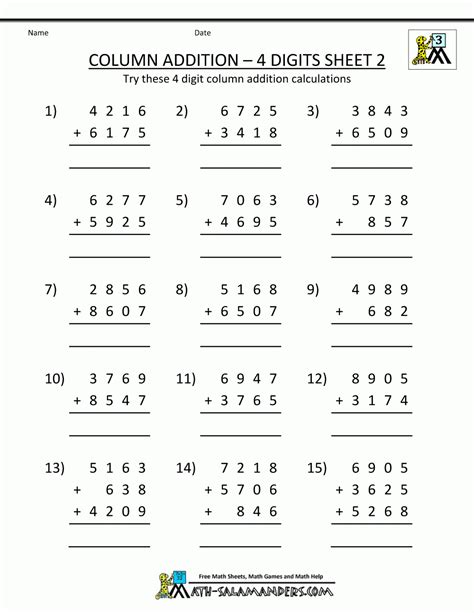 Multiplication Worksheets for Grade 8