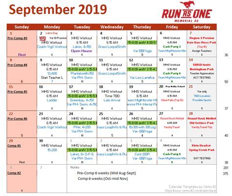 Mustang MHS Calendar