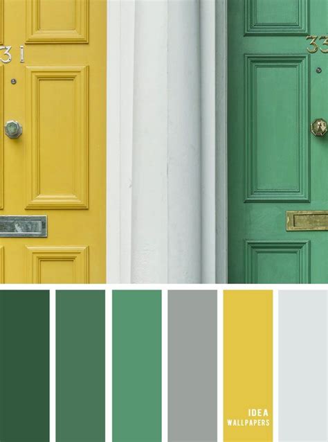 Mustard Yellow and Green Color Palette