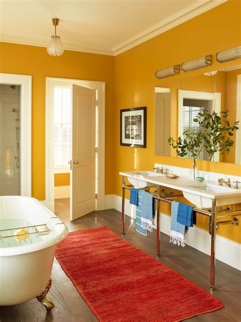 Mustard yellow bathroom inspiration