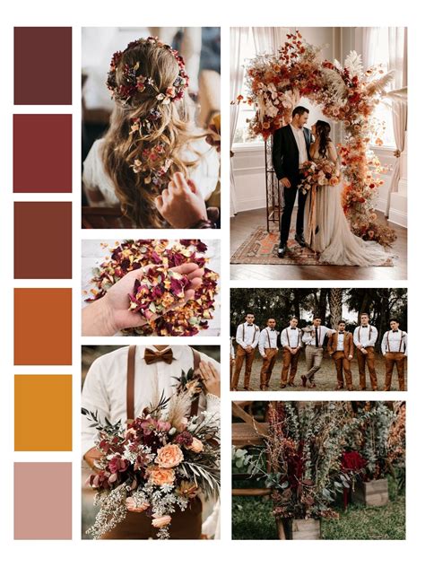 Muted and Moody Autumn Wedding Color Palettes