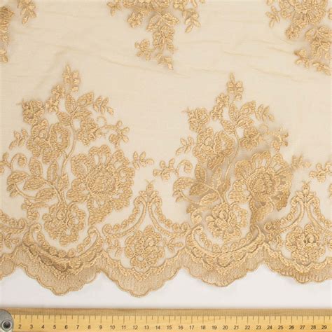 Muted Gold Chantilly Lace Image