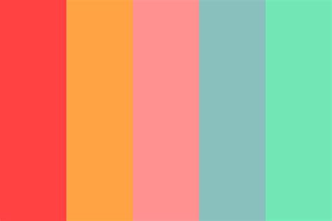 Muted Rainbow Brights Color Palette